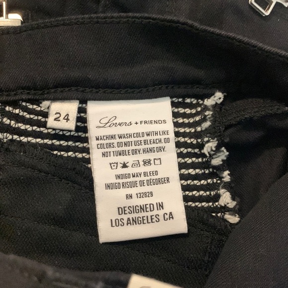 REVOLVE Lovers + Friends Bailey Flare Moto Jean in Black - Picture 7 of 8